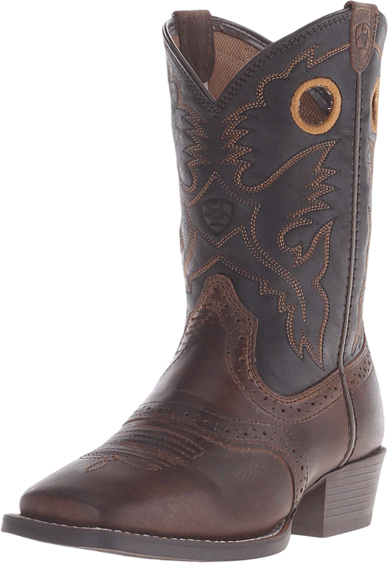 Ariat Unisex Kids' Heritage Roughstock Western Boots - Durable Leather Cowboy Boots for Boys & Girls - Perfect for Rodeo, Horse Riding & Western Style Outfits