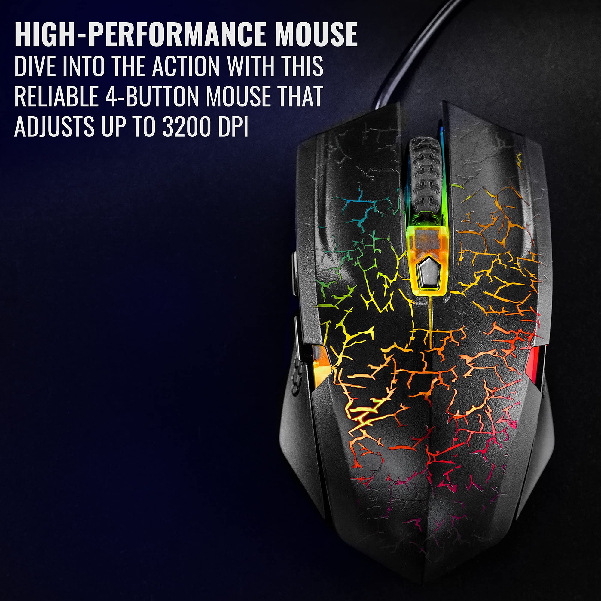 Ritz Gear RGB Gaming Accessories Kit - 4-in-1 LED Combo with Multimedia Keyboard, Optical Mouse, Mouse Pad & Gaming Headset for Windows 7/10, Mac, Xbox, PS4 | Perfect for PC Gaming, Streaming & Esports Tournaments