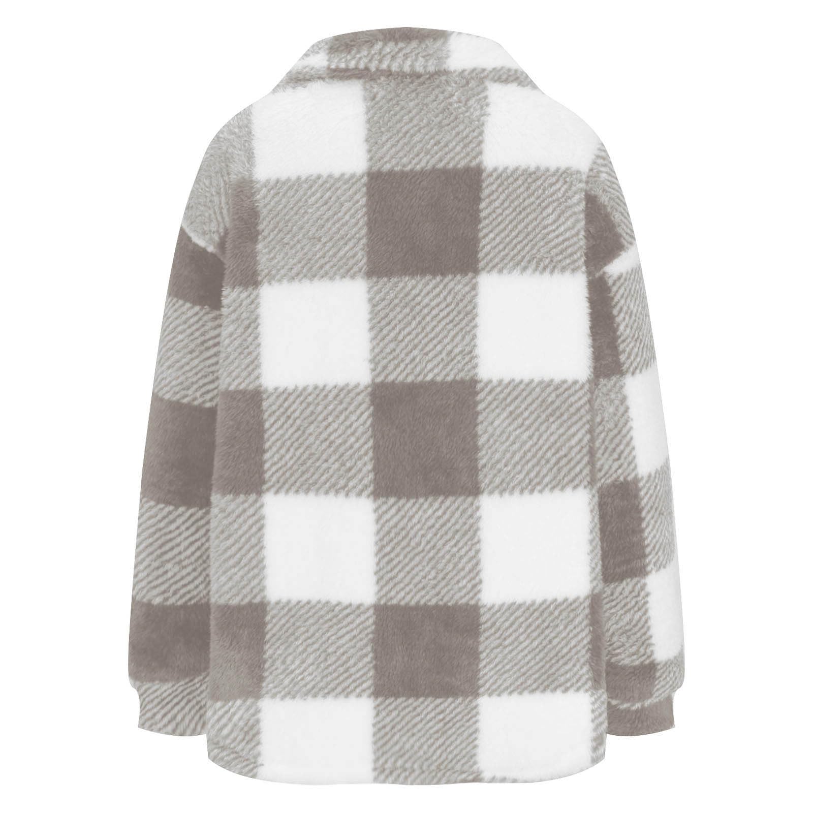AOCRD Women's Fuzzy Fleece Shacket - Button Down Long Sleeve Open Front Cardigan Jacket | Sherpa Lined Outerwear Coat for Fall & Winter 2023 | Perfect for Casual Outings, Workwear & Layering