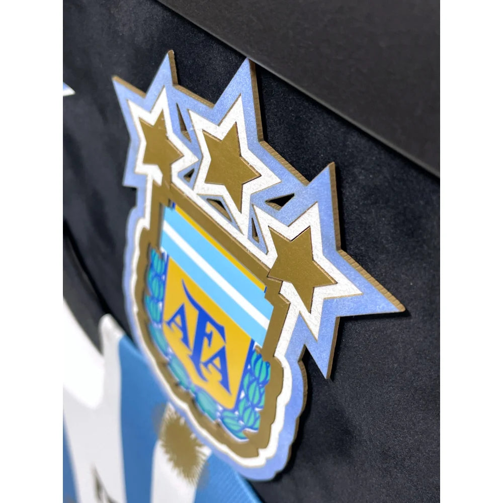 Lionel Messi Autographed Argentina 2022 World Cup Jersey - Framed with BAS Certificate - Perfect for Sports Memorabilia Collectors & Football Fans Display