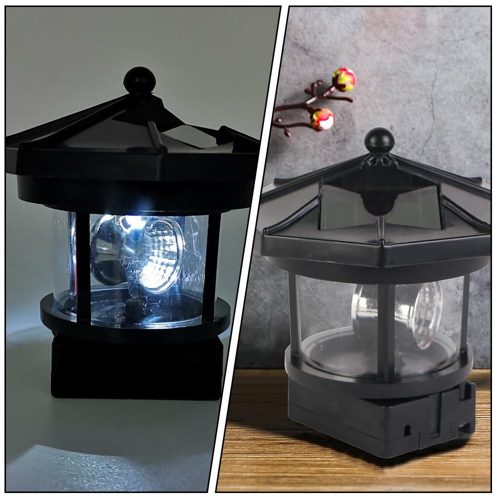Rotatable LED Solar Lighthouse Lights - Waterproof Outdoor Solar Walkway & Garden Lights for Yard Decor - Perfect for Pathways, Lawns, and Outdoor Landscaping