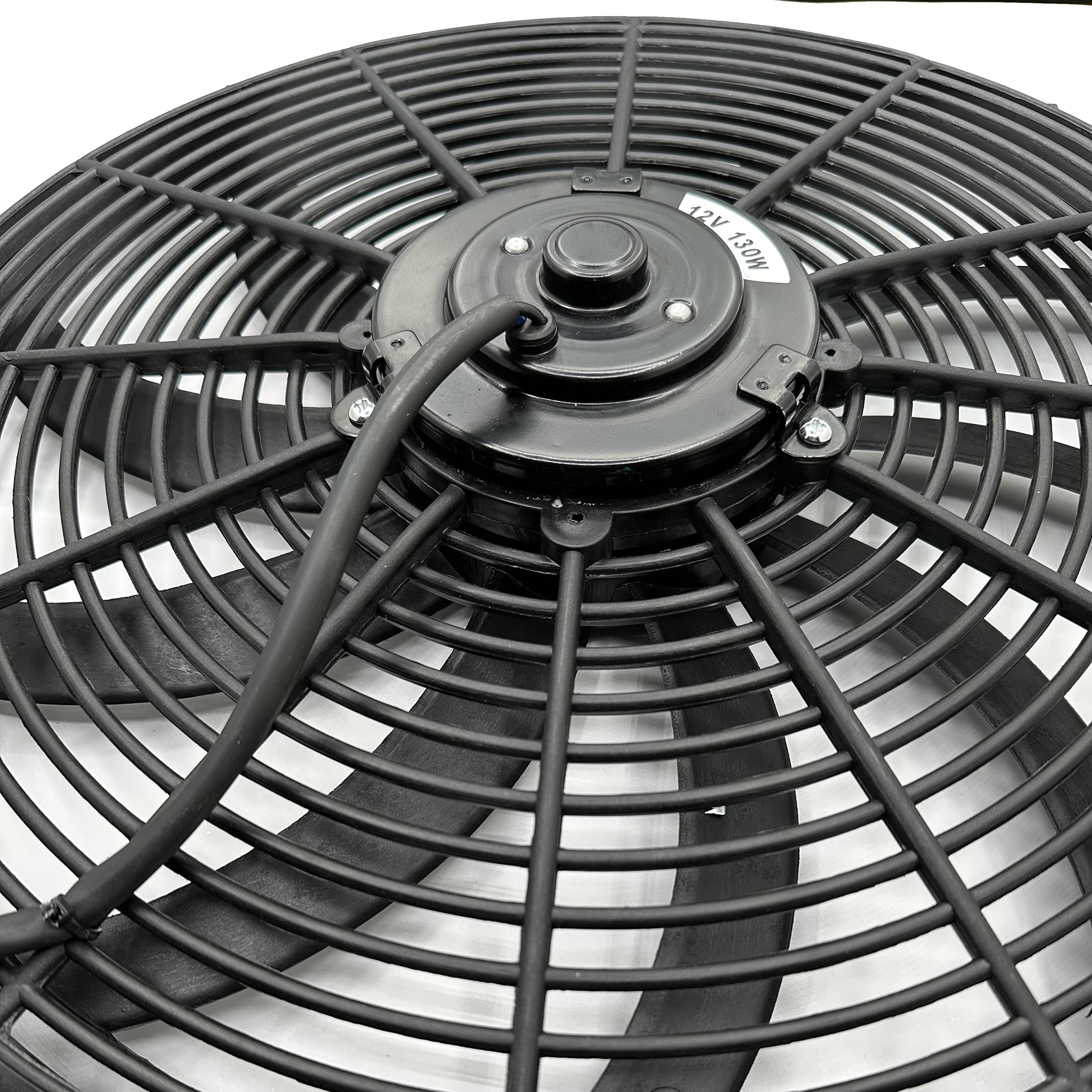 Upgraded 130W Dual Slim Electric Auto Engine Cooling Fans - High Performance 12V Radiator Fan with Powerful CFM (17 Inch) - Perfect for Car, Truck & SUV Engine Cooling Systems