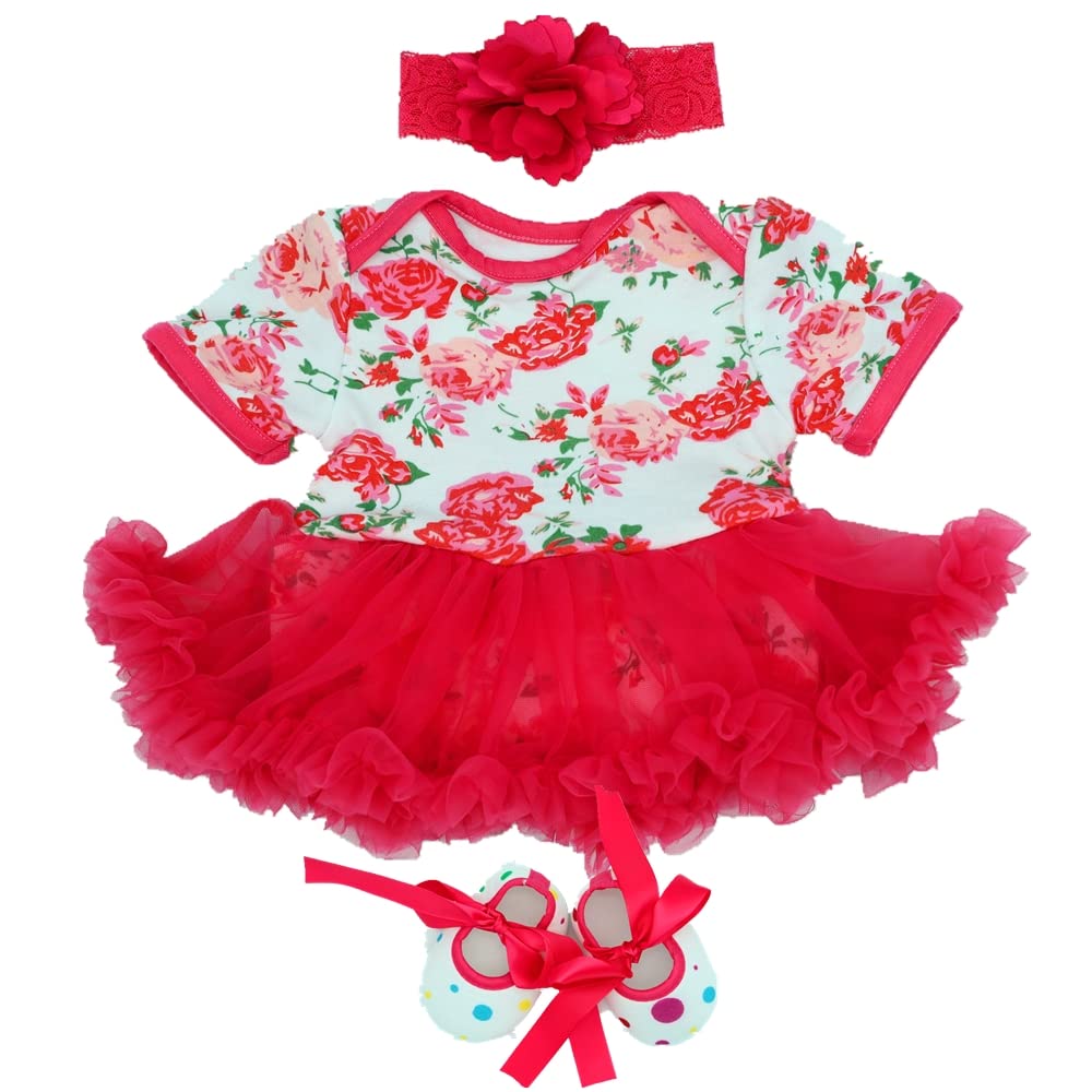 MAIHAO 17-22 Inch Reborn Baby Doll Clothes - Red Tutu Skirt Outfit for Newborn Doll Girls | Perfect for Playtime & Collecting
