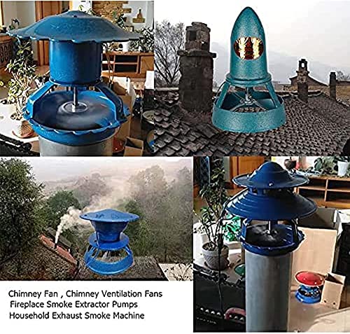 FYHDASTA 100W/120W Low Noise Chimney Ventilation Fan - Quiet Domestic Chimney Cover Fan for 13-20cm Diameter Chimney Hoses (100W Model) - Perfect for Kitchen Exhaust, Home Ventilation & Smoke Removal