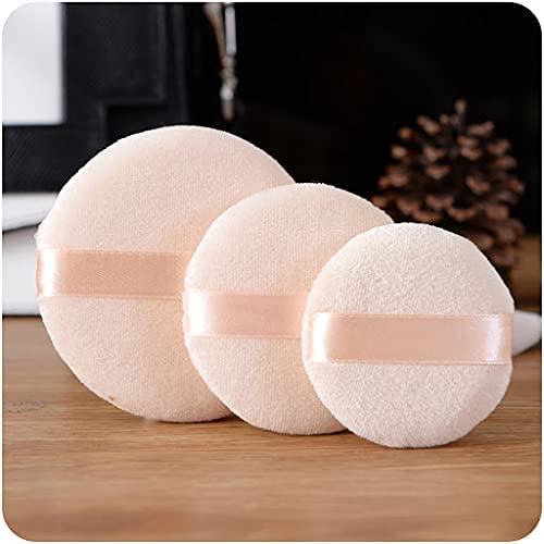 Cosluxe 6-Pack Pure Cotton Powder Puffs for Loose, Mineral & Body Powder - Soft Blending Makeup Applicators for Foundation & Setting Powder | Perfect for Travel & Professional Makeup Kits