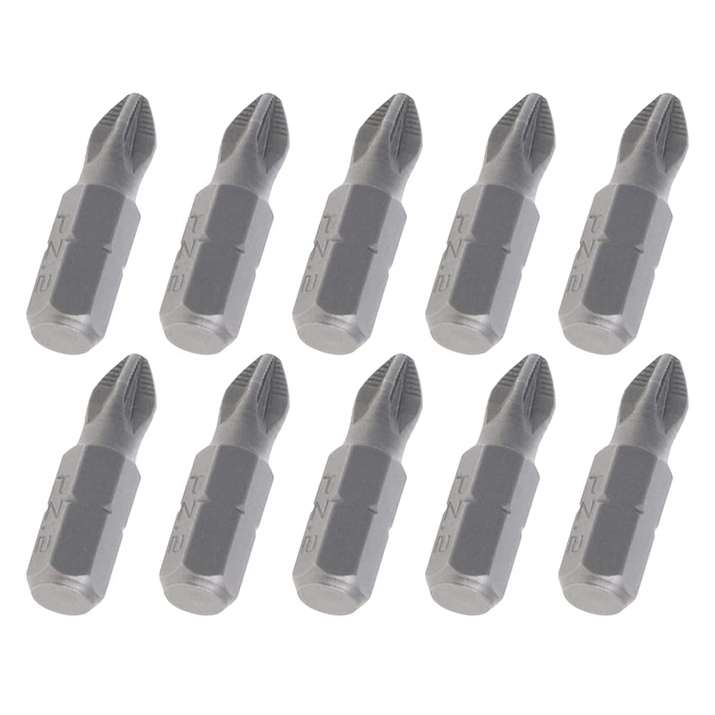 Auniwaig 10-Piece PZ2 Magnetic Hex Screwdriver Bits Set - 1/4 Inch Shank, 0.98