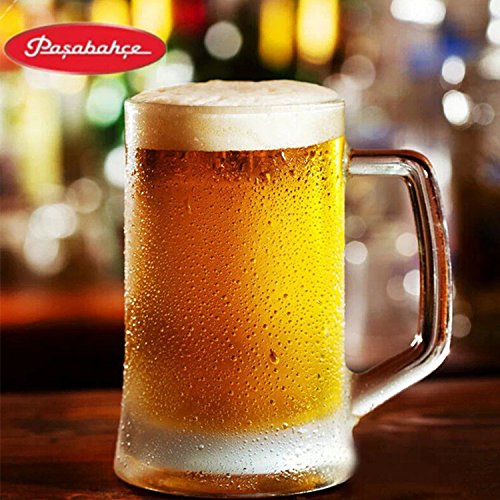Pasabahce Large Beer Mugs Set of 2 - 22oz Clear Glass Party Cups for Beer, Cocktails & Iced Drinks - Perfect for Home Bars, BBQs & Outdoor Gatherings
