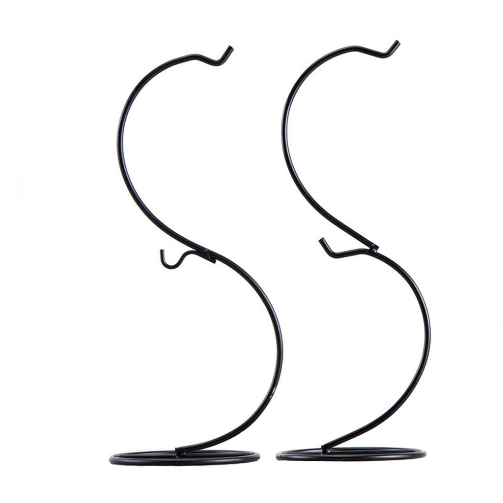 Black Spiral Ornament Stand 33cm for Home Decor