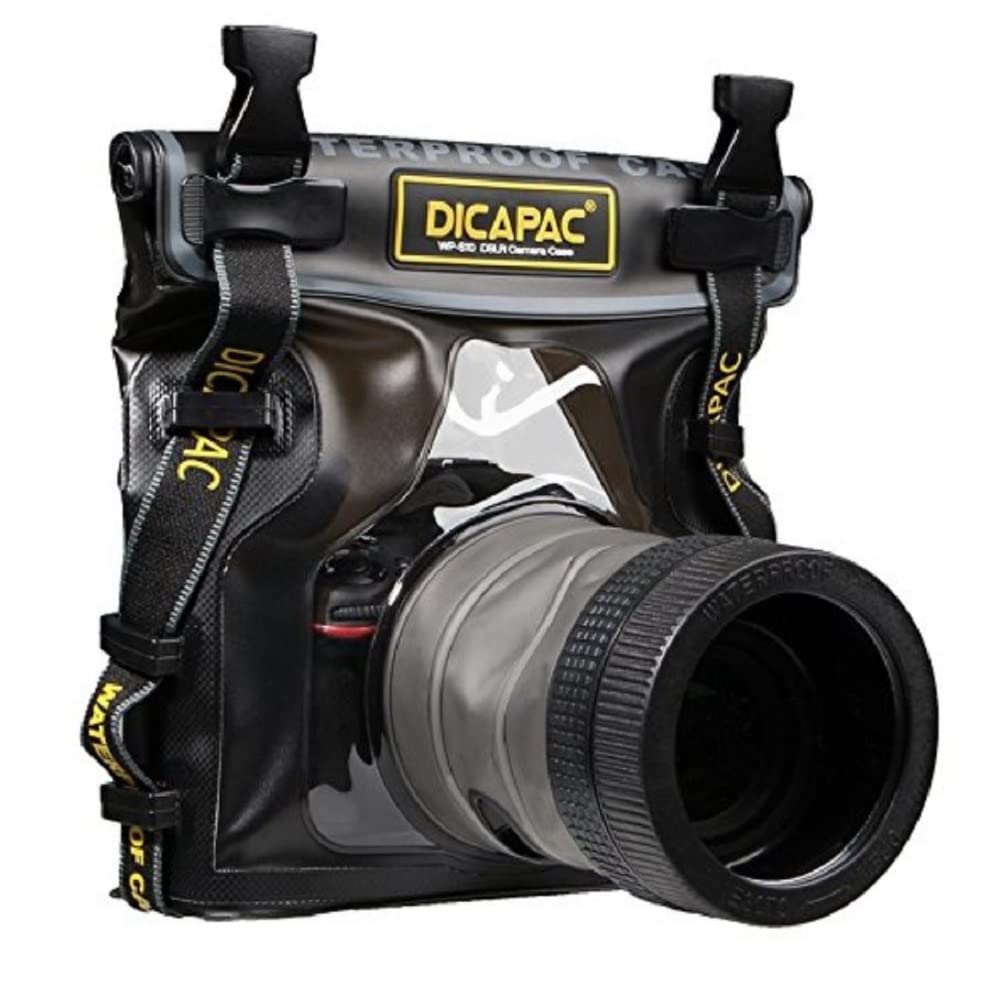 DiCAPac WP-S10 Pro DSLR Camera Waterproof Case - Underwater Photography Protection for Canon Nikon Sony DSLR Cameras - Perfect for Snorkeling, Diving & Beach Vacations
