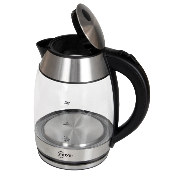 MMEKG170 1.7L Electric Glass Kettle - Fast Boiling, Auto Shut-Off, BPA-Free - Perfect for Home, Office & Tea Lovers