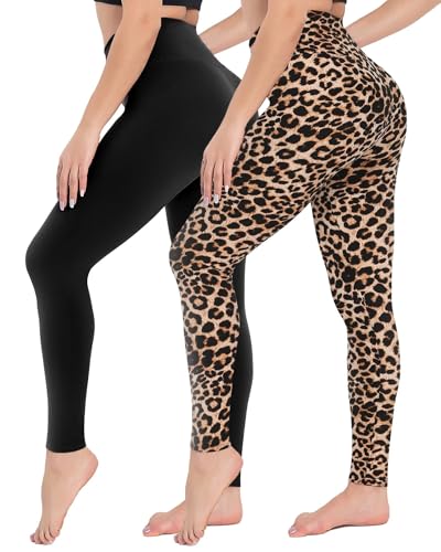 2 Pack/Black+leopard Print