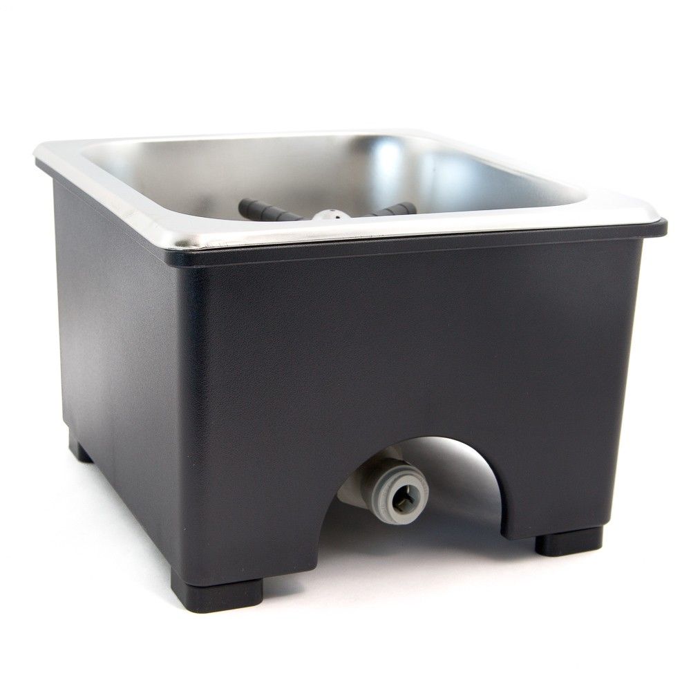 Commercial Espresso Parts Counter Top Rinser - 6x6x2 Inch Pan Size for Barista Stations & Coffee Shops - Perfect for Quick Cleaning in High-Volume Cafes