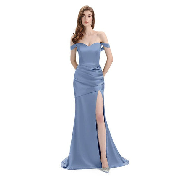 Stylish Mismatched Slate Blue Mermaid Bridesmaid Dresses - WG1081 | Affordable Formal Gowns for Weddings, Prom & Special Occasions