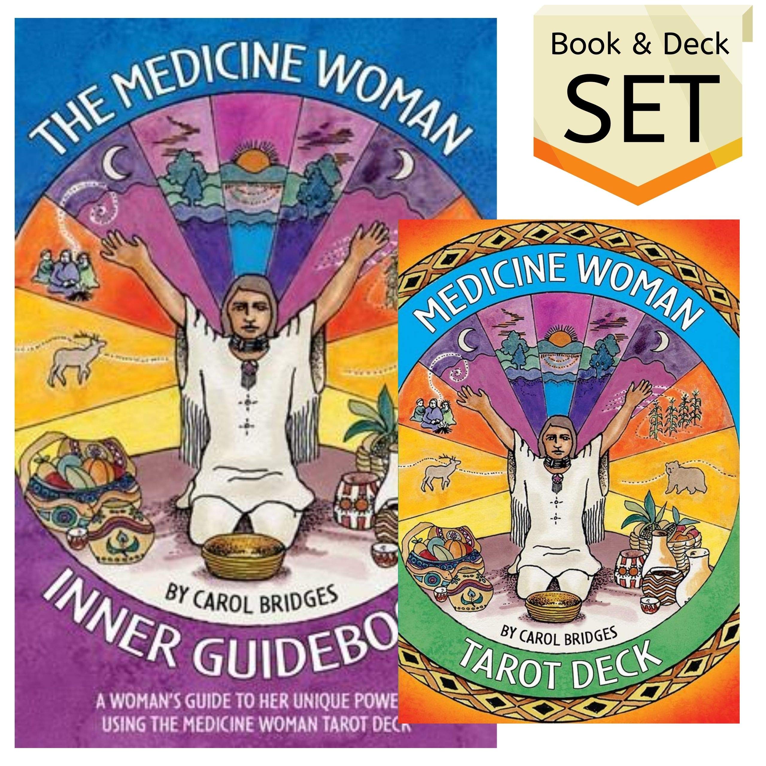 The Medicine Woman Tarot Deck and Book Set - Spiritual Guidance for Women's Empowerment | Perfect for Meditation, Self-Discovery & Intuitive Healing Practices
