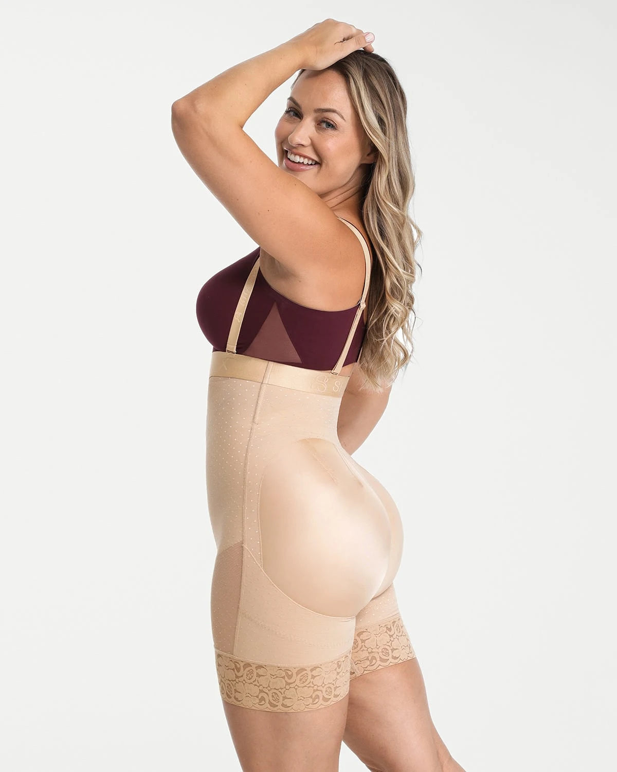 AirSlim® High Waist Butt Lifting Polka Dot Shorts for Women - Sexy Tummy Control Shapewear - Perfect for Workout, Yoga & Summer Outfits