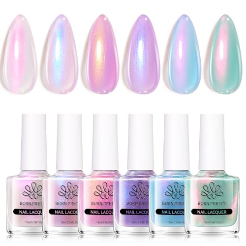 6Pcs Pearl Nail polish