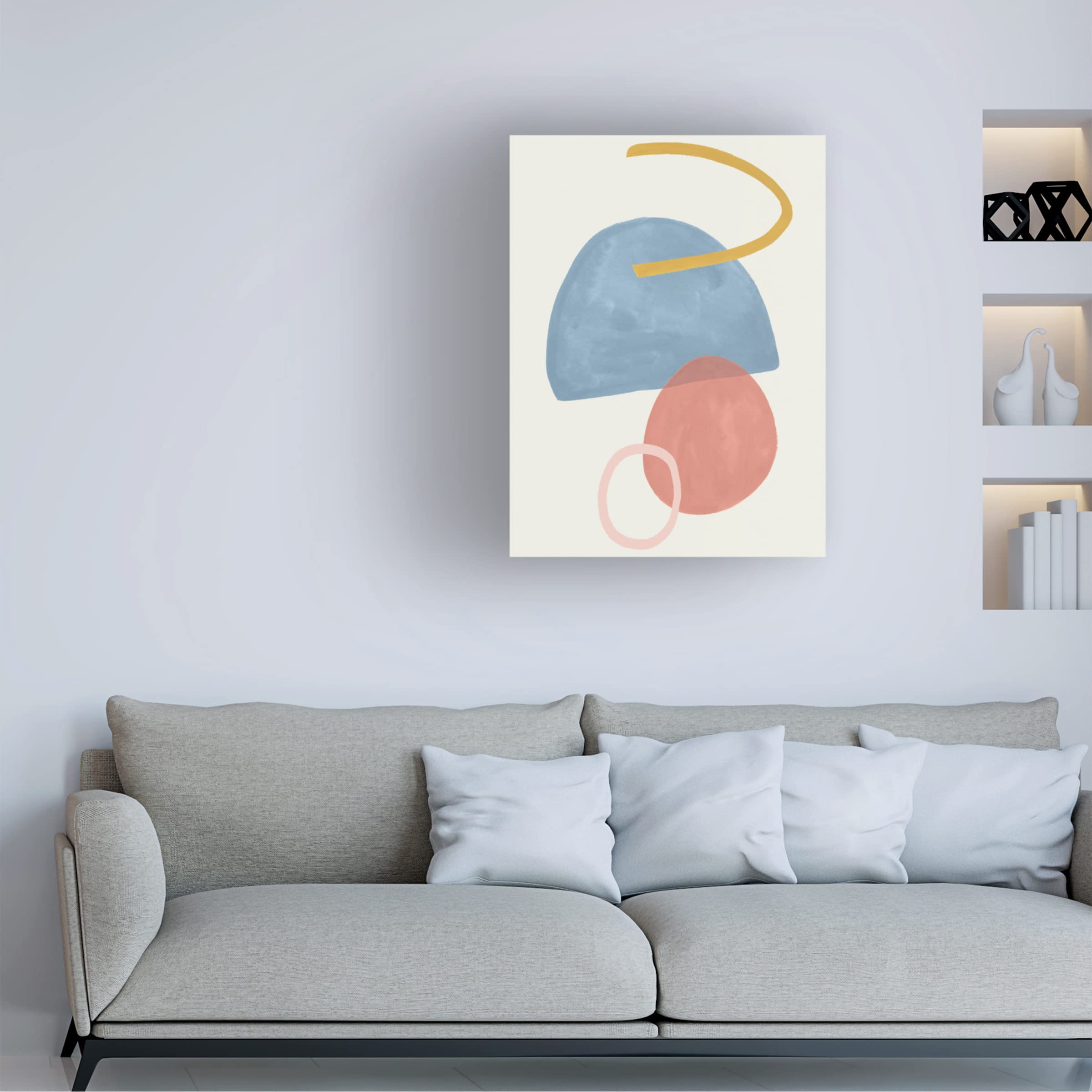 Victoria Borges 'Cirque IV' Canvas Wall Art Print - Modern Abstract Circus Painting for Living Room, Bedroom & Office Decor
