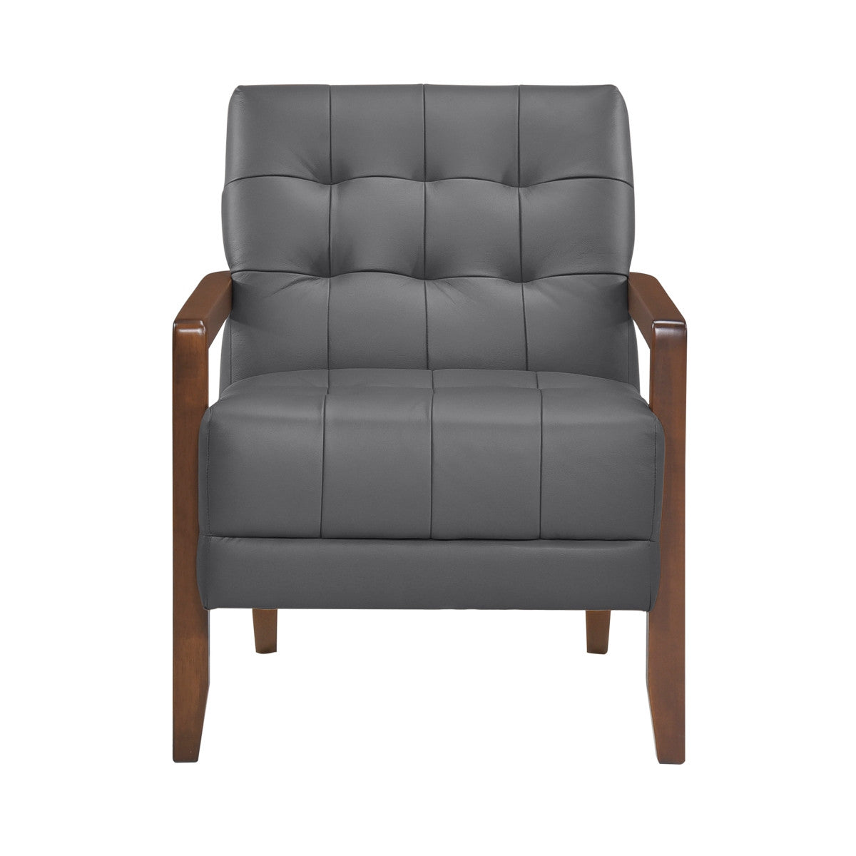 Archam Accent Chair Dark Grey - Modern Lounge Chair for Living Room, Bedroom & Office - Comfortable Upholstered Armchair with Sturdy Metal Legs