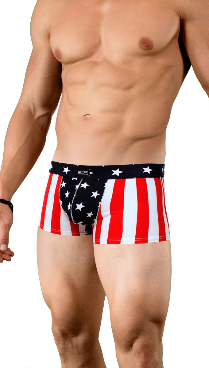USA Flag Swim Trunks for Men - Patriotic American Flag Pouch Briefs - Quick Dry Beach Shorts for Swimming, Surfing & Summer Vacations