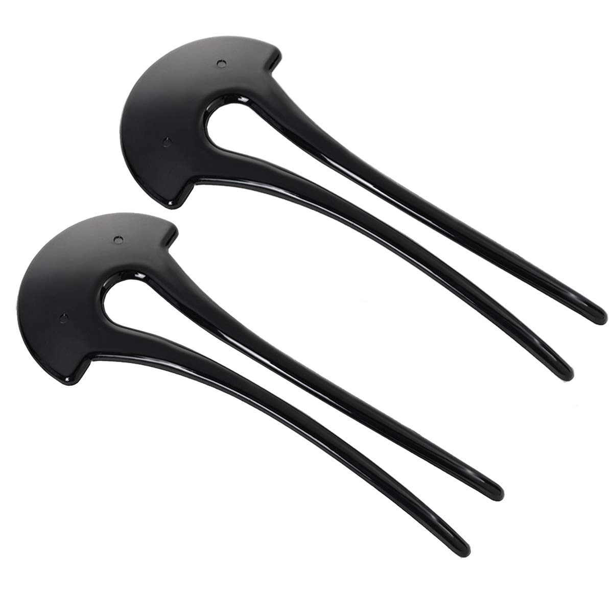 6Pcs U-Shape Hairpins - Magic Spiral Hair Braid Clips, Twist Styling Pins for Women & Girls (Black) | Perfect for Updos, Buns, Chignons & Everyday Hairstyles