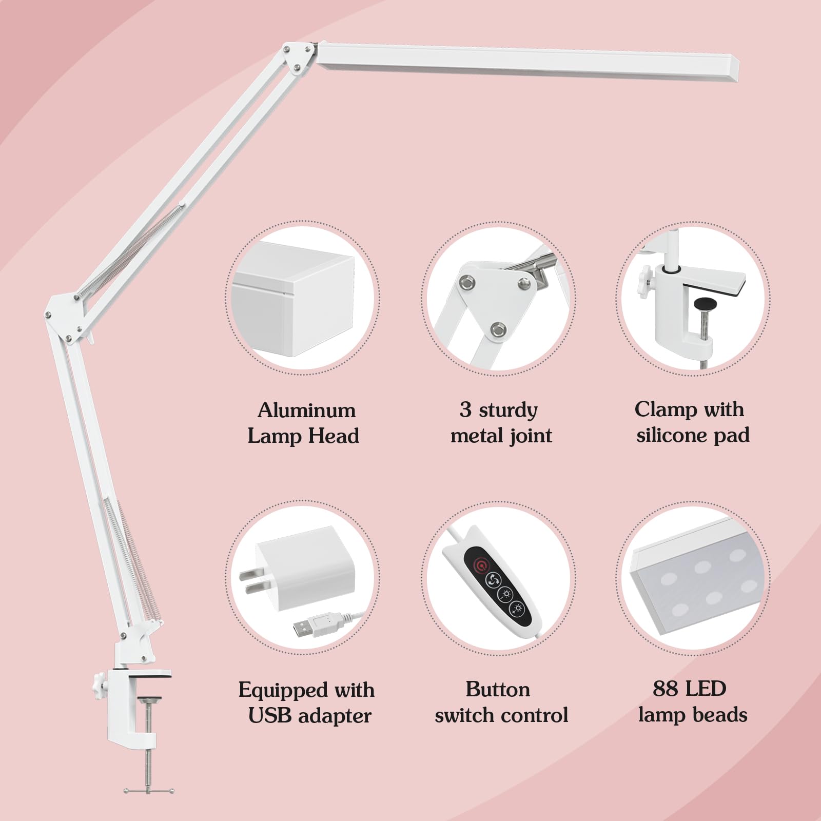 Dimmable LED Desk Lamp - 16