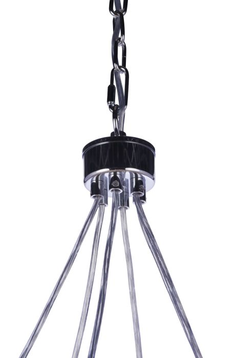 Craftmade Context 6-Light LED Chandelier - Modern Crystal Ceiling Light Fixture for Dining Room, Living Room & Bedroom - Energy Efficient Dimmable Lighting for Home Decor