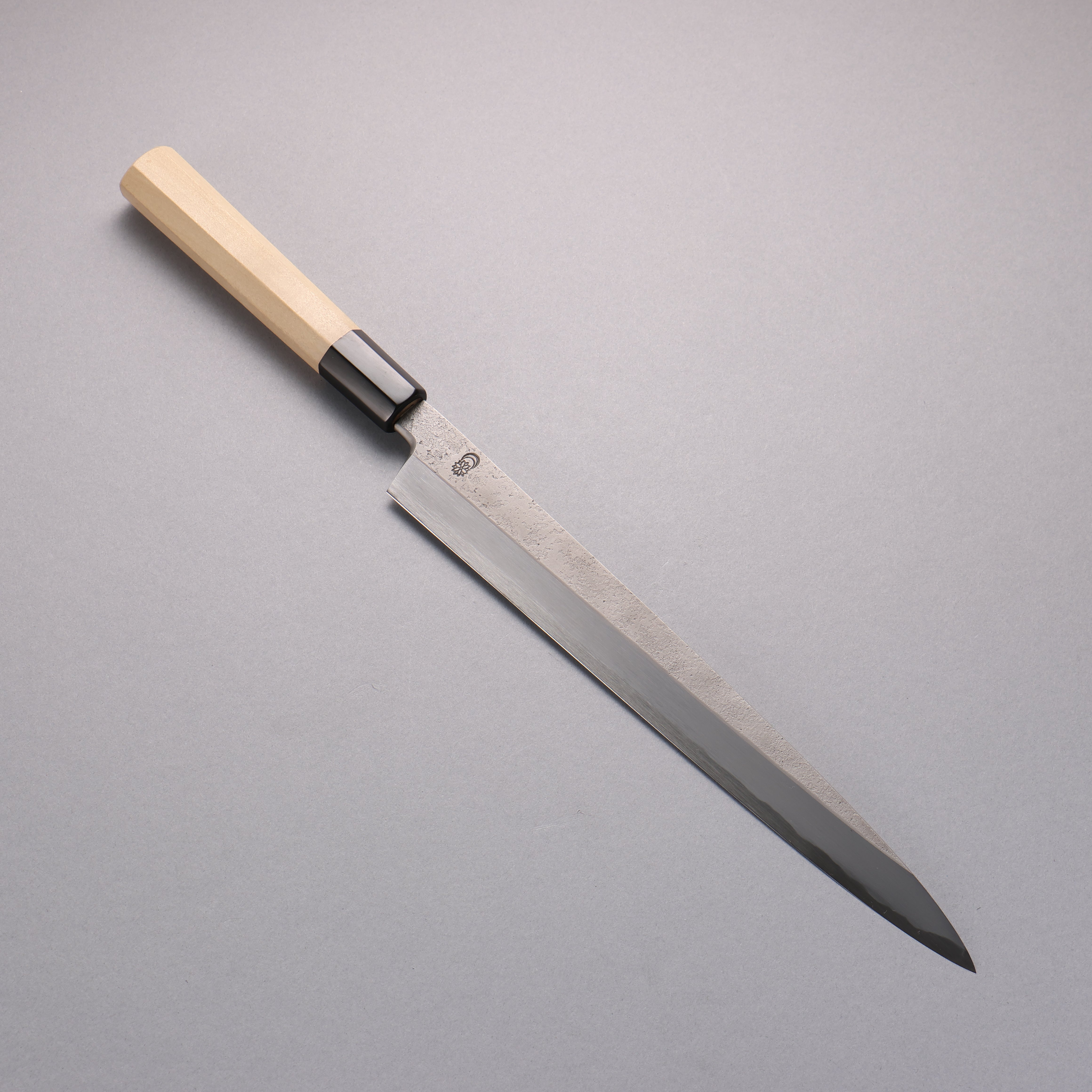 Premium Kikuzuki White Steel No.2 Nashiji Yanagiba Sushi Knife 240mm - Japanese Magnolia Wood Handle - Professional Sashimi & Sushi Chef's Blade for Precision Cutting & Food Presentation