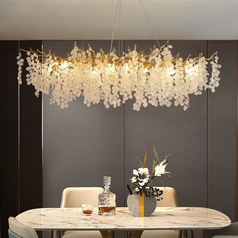 Elegant Cathy Dining Room Chandelier - Modern Crystal Branch Ceiling Light Fixture for Dining Room, Living Room, Bedroom - Perfect for Home Decor, Wedding & Restaurant Lighting