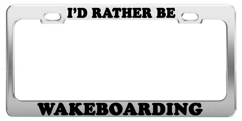 Wakeboarding License Plate Frame - Durable Car Tag Holder Accessory for Wakeboard Enthusiasts | Perfect Gift for Water Sports Lovers