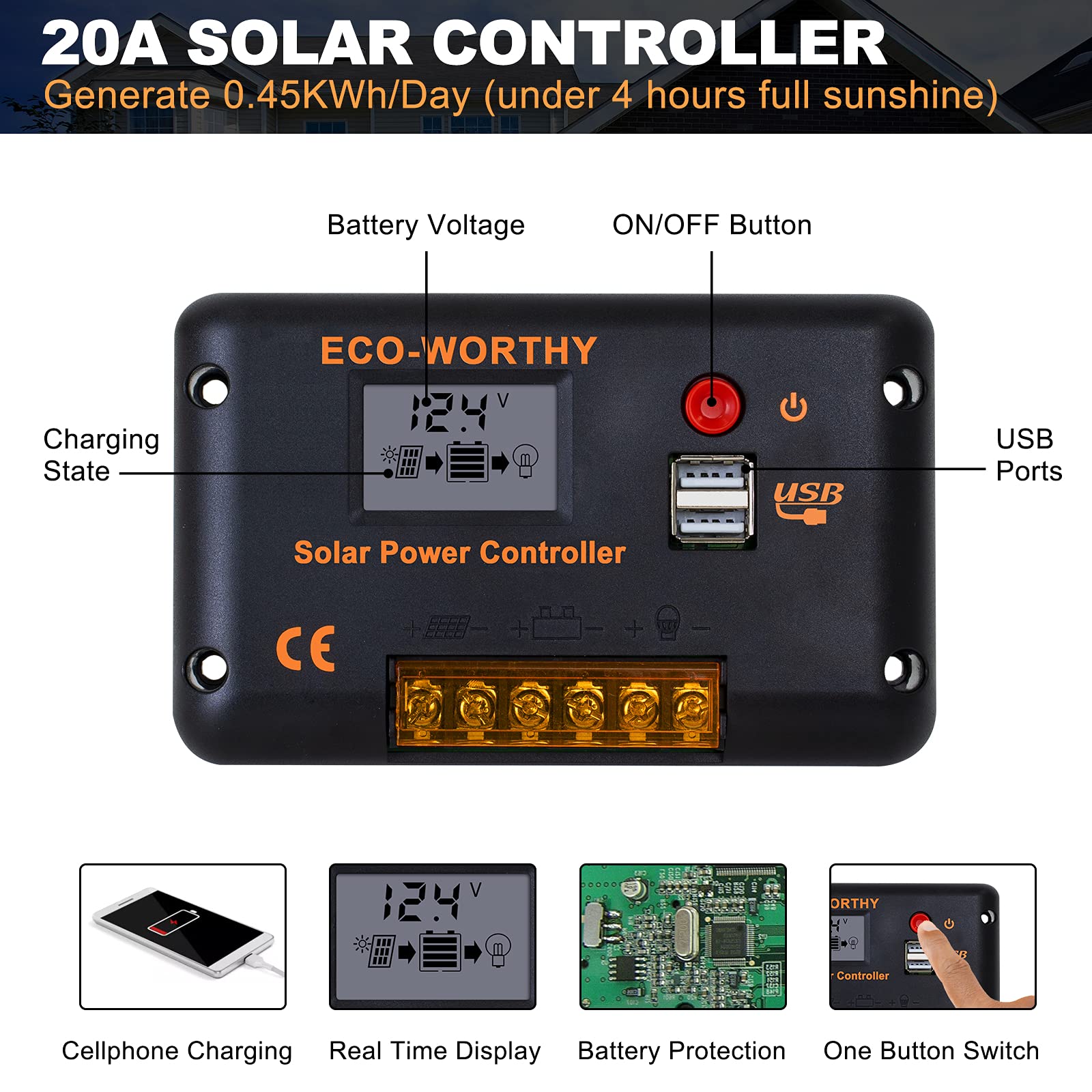 ECO-WORTHY 100W Solar Well Pump Kit with 12V Deep Well Water Pump - Off-Grid Solar Powered Water System for Farms, Ranches, Irrigation & Remote Living - Perfect for Livestock Watering, Garden Irrigation & Emergency Water Supply