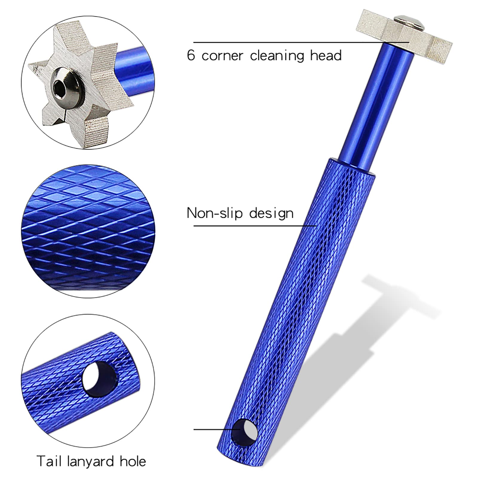 VIPMOON Golf Club Groove Sharpener Tool - Golf Brush & Groove Cleaner with Retractable Zip-line Aluminum Carabiner - Wedge & Iron Groove Sharpener for U & V Grooves - Perfect Golf Accessories for Men - Ideal for Course Maintenance & Club Care