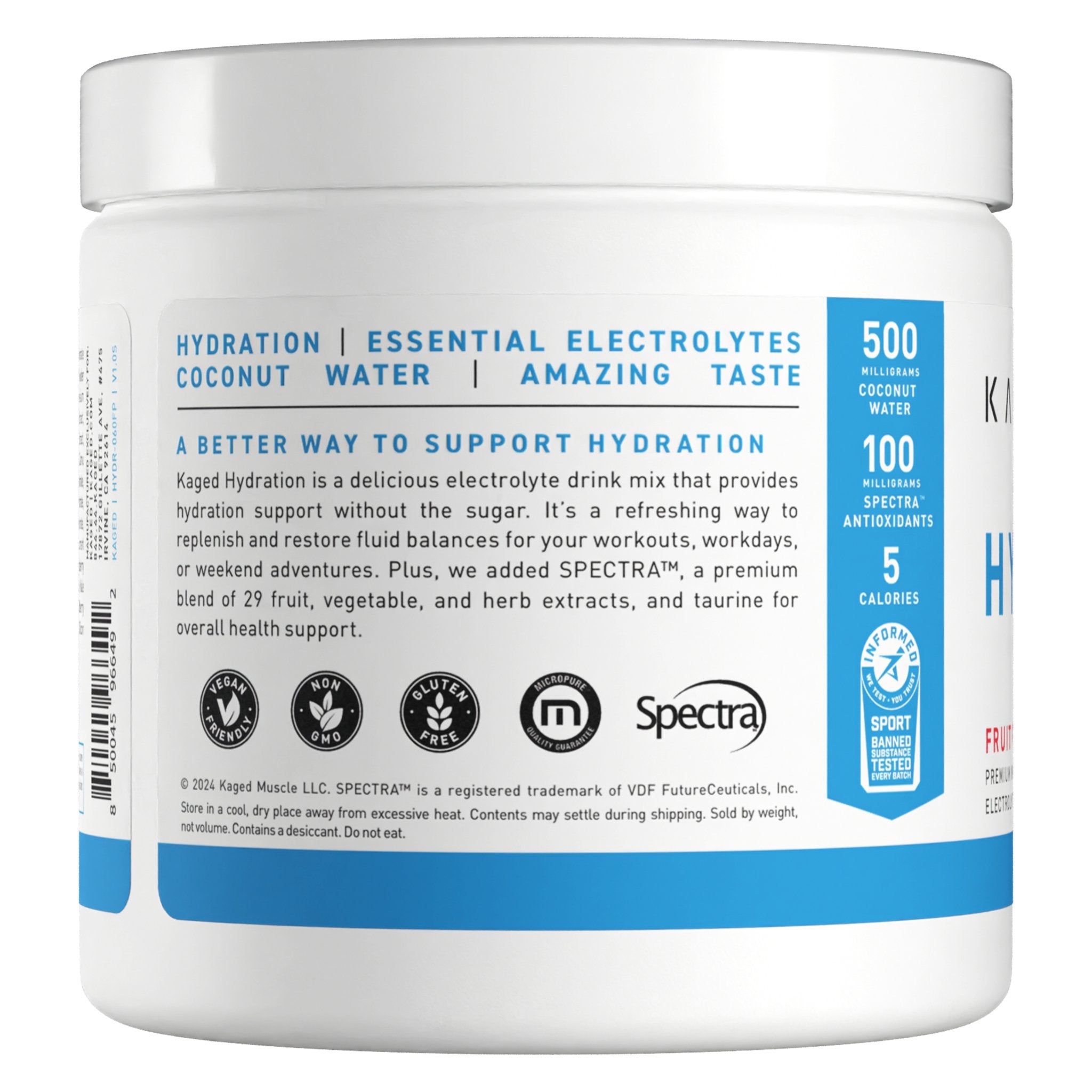 Kaged Muscle Hydra Charge Electrolytes Powder - 90 Servings | Sugar-Free Hydration for Athletes & Fitness | Post-Workout Recovery & Energy Boost