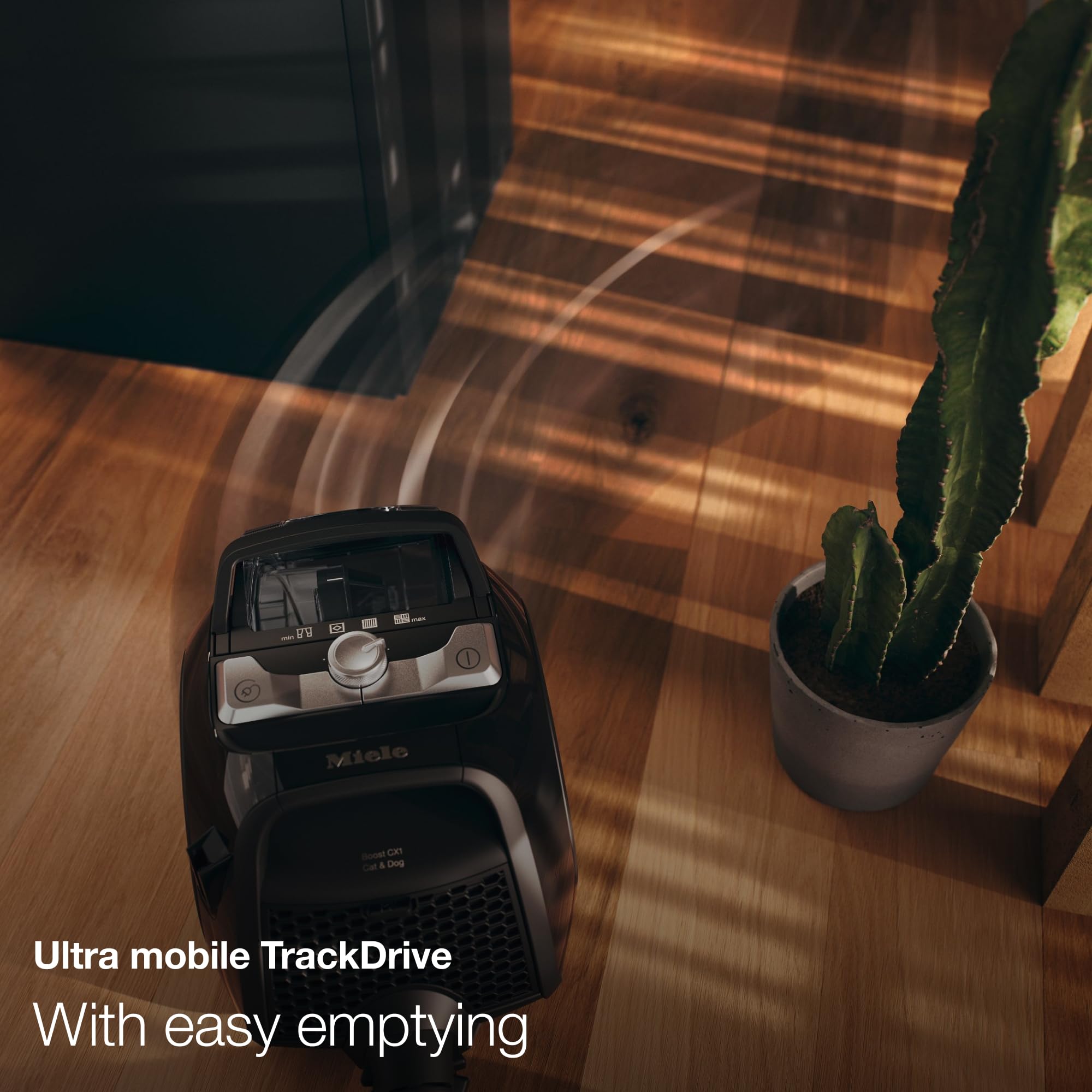 Miele Boost CX1 Parquet Bagless Canister Vacuum Cleaner for Hardwood Floors - Powerful Suction, Lightweight & Quiet, White/Rose - Perfect for Home, Office & Pet Hair Cleaning
