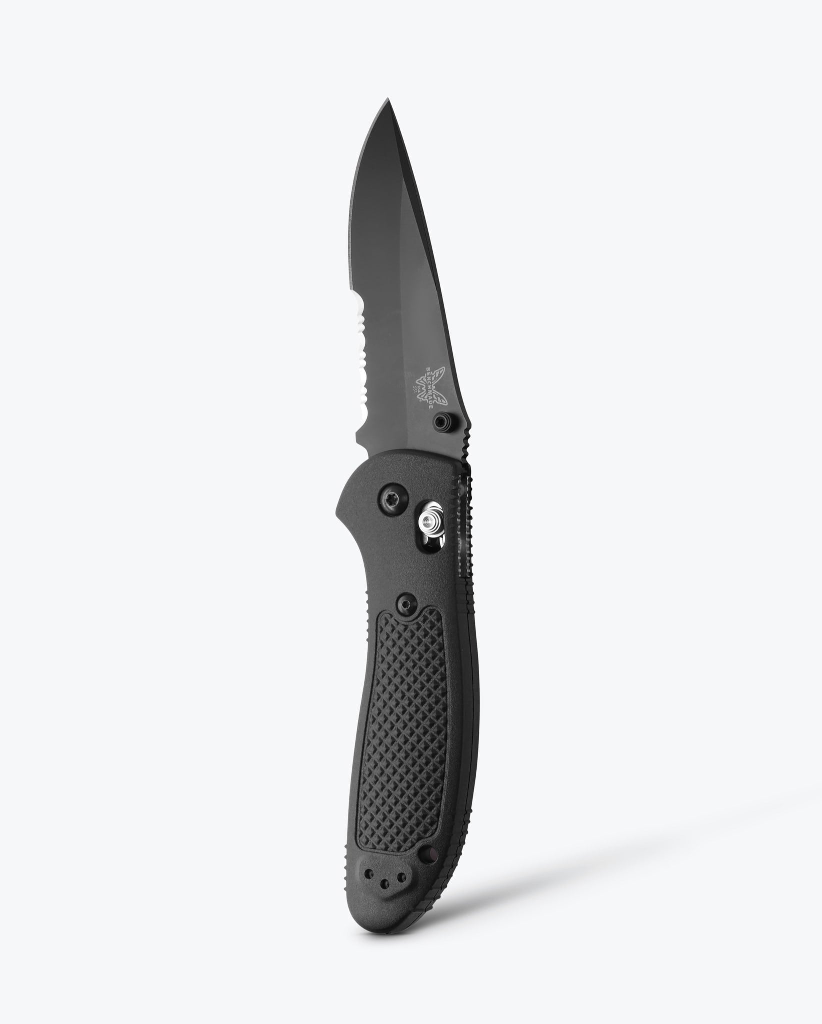 Benchmade Griptilian Folding Knife - Black Grivory Handle, Drop Point Blade - EDC, Camping, Hunting & Outdoor Survival Tool