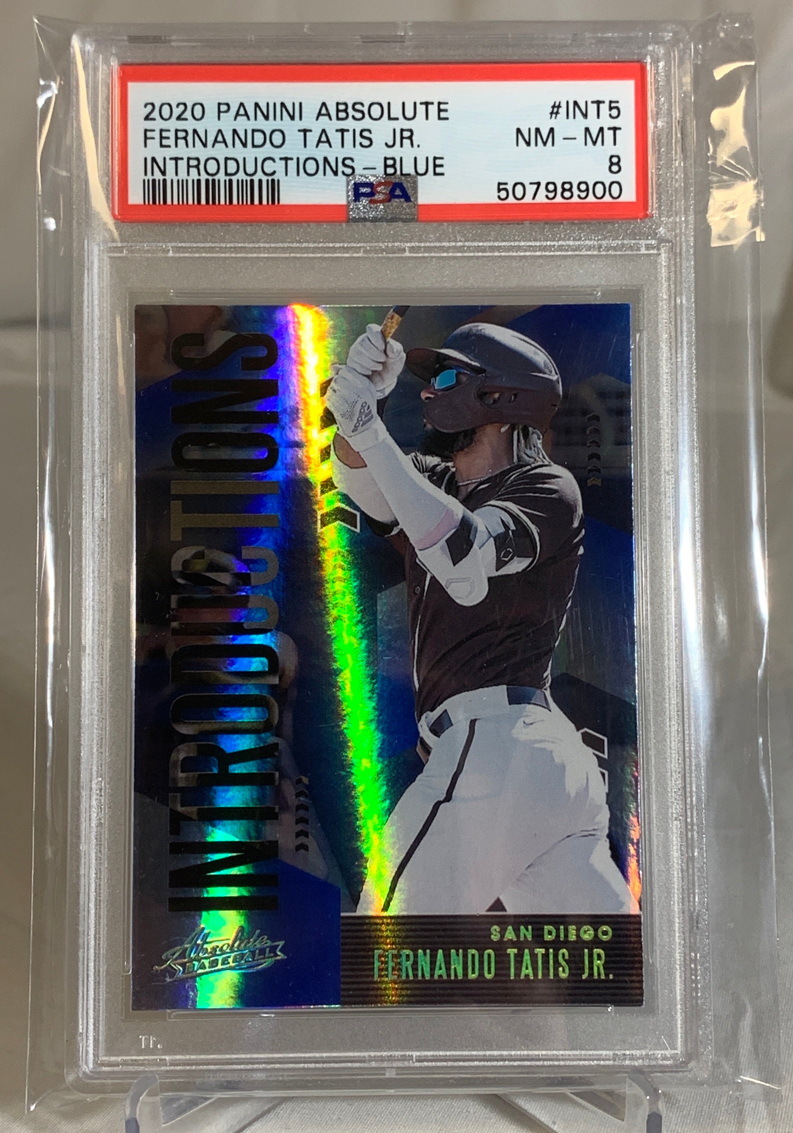 2020 Absolute Fernando Tatis Jr. Intro Blue #INT5 PSA 8 Baseball Card #50798900 - Perfect for Collectors, Sports Memorabilia Display & Investment