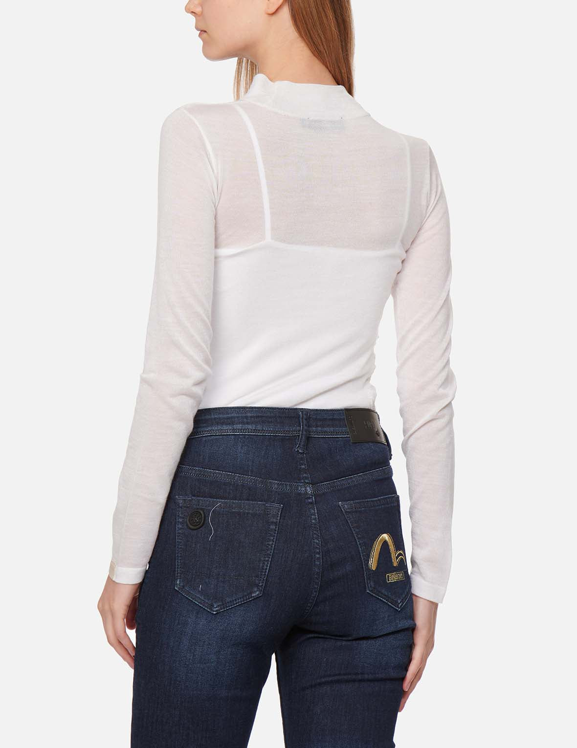 Stylish Ruched Front High Neck Knit Top for Women - Trendy Stretchable Casual Blouse for Layering or Office Wear