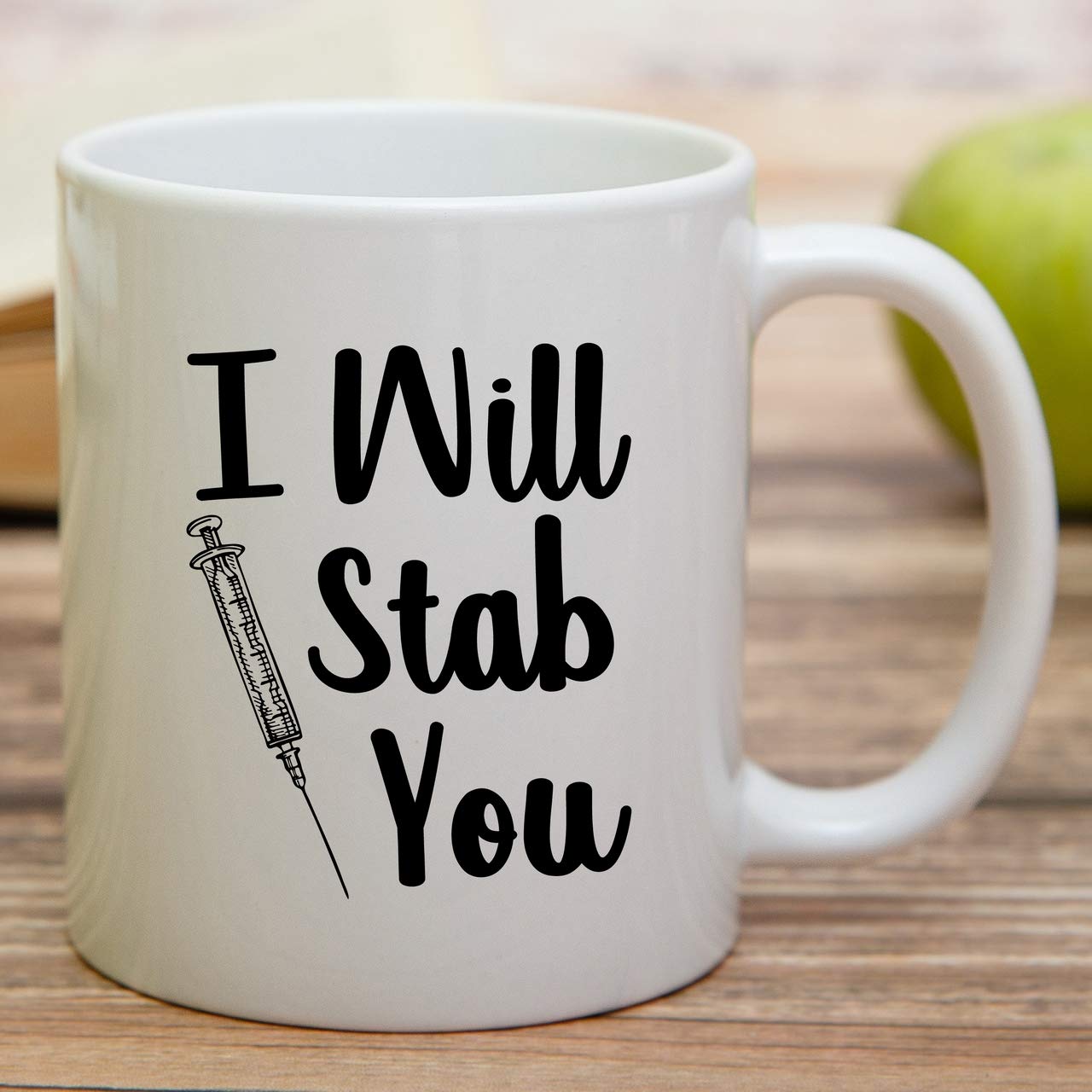 Retreez Funny 11 Oz Ceramic Coffee Mug - 'I Will Stab You Nurse' Sarcastic Gift for RNs & Nursing Students | Motivational & Humorous Present for Friends, Coworkers, Family | Perfect for Birthdays, Office Gifts & Nurse Appreciation