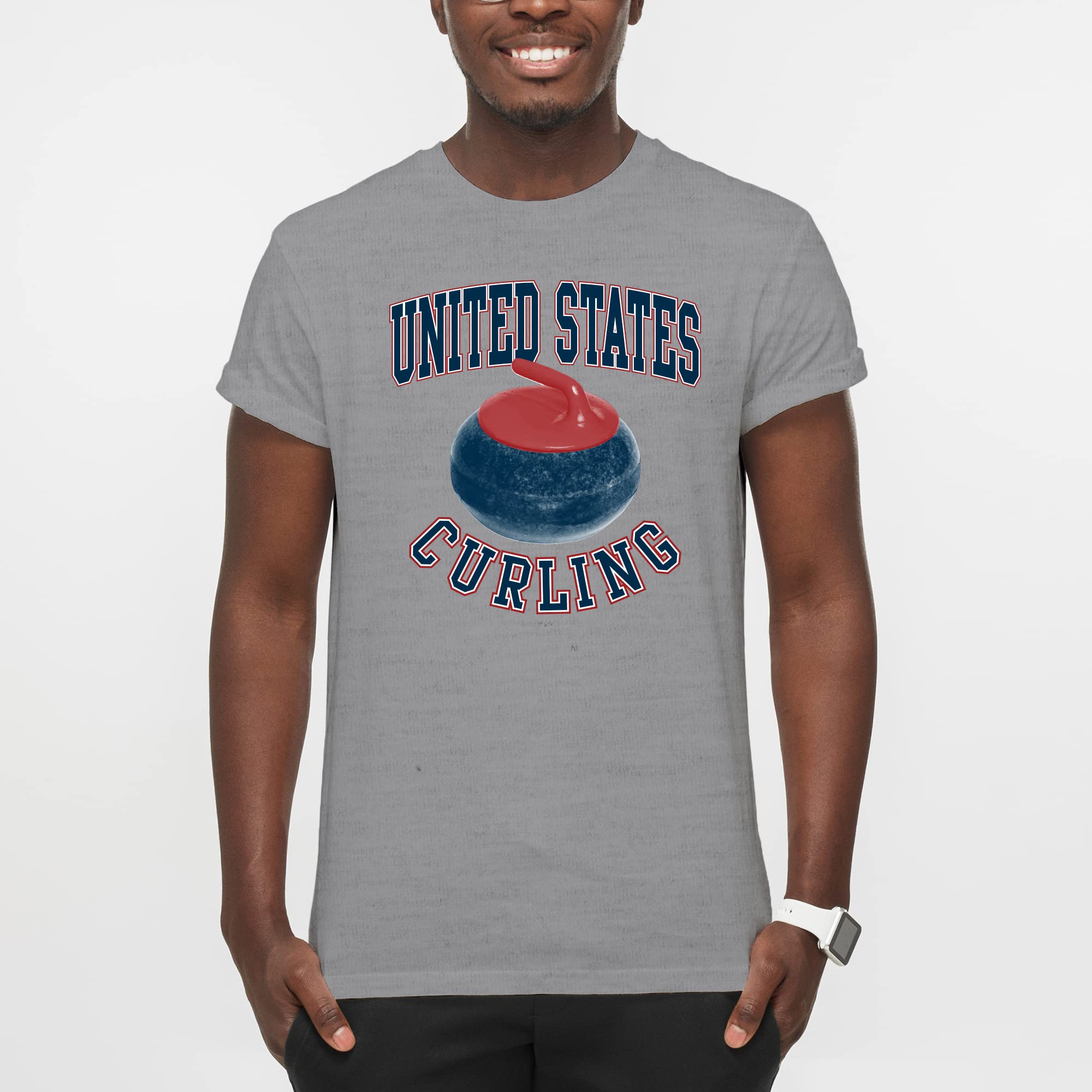 Curling Winter Sports Games T-Shirt - Comfortable Cotton Apparel for Ice Sports Fans & Team Uniforms
