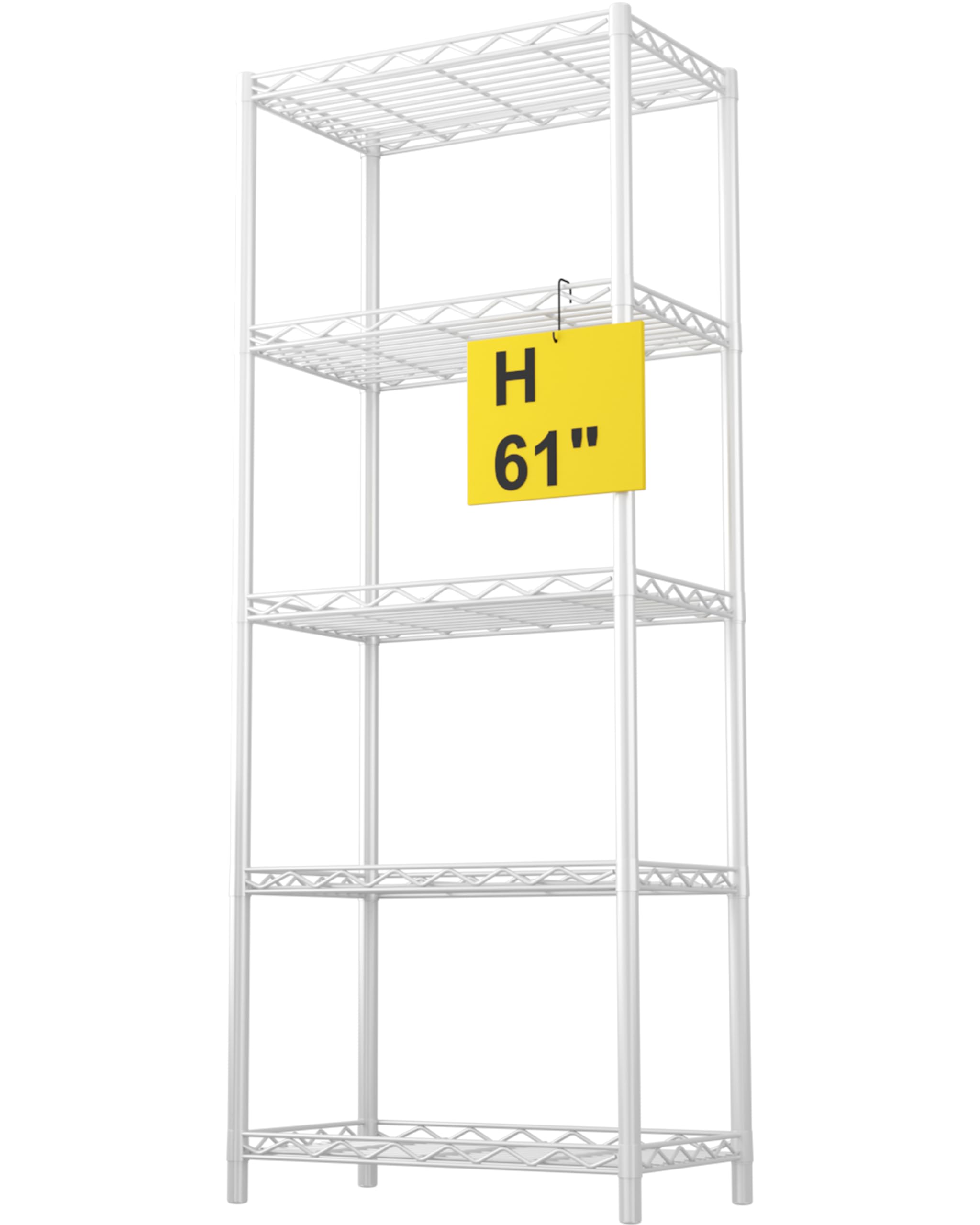 HOMEFORT 5-Tier Heavy Duty Metal Wire Shelving Unit - 21