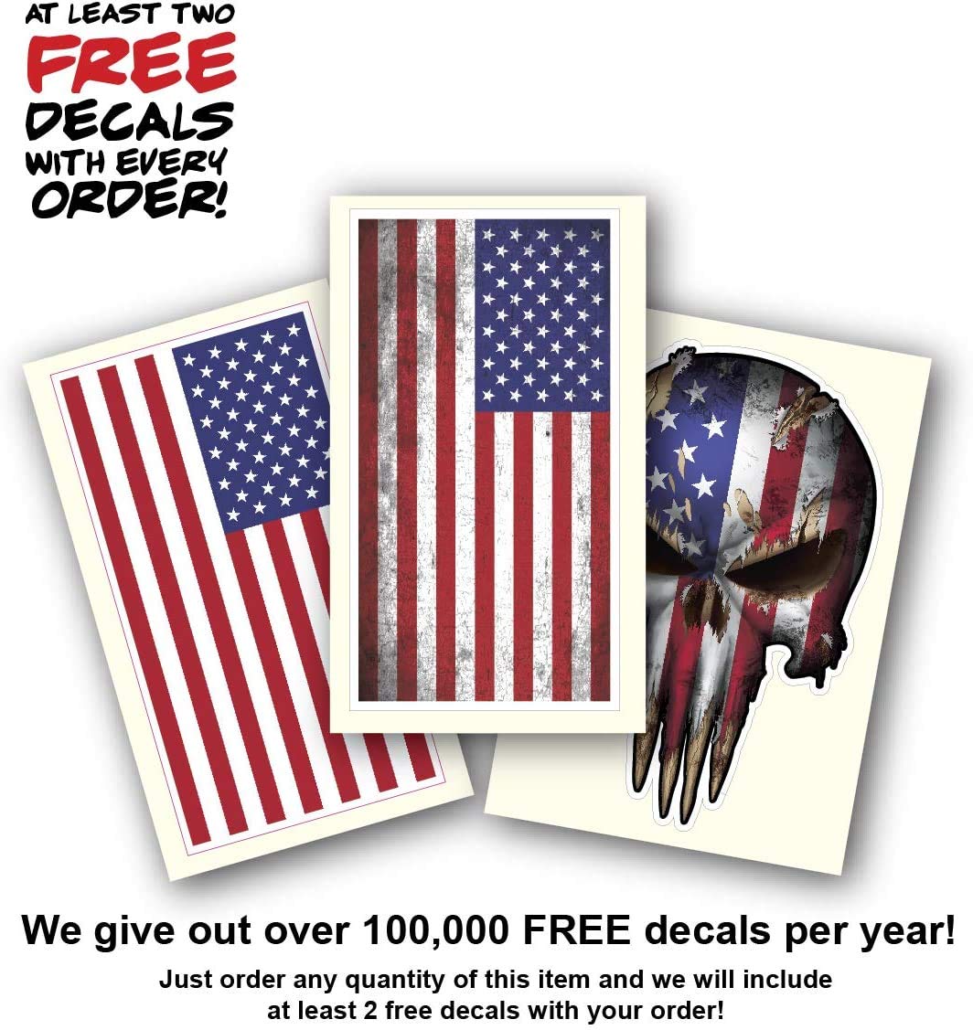Premium Thin Gold Yellow Line USA American Flag Vinyl Decal Sticker - Patriotic Car Truck Window Decoration for Vehicles, Laptops & Home Decor