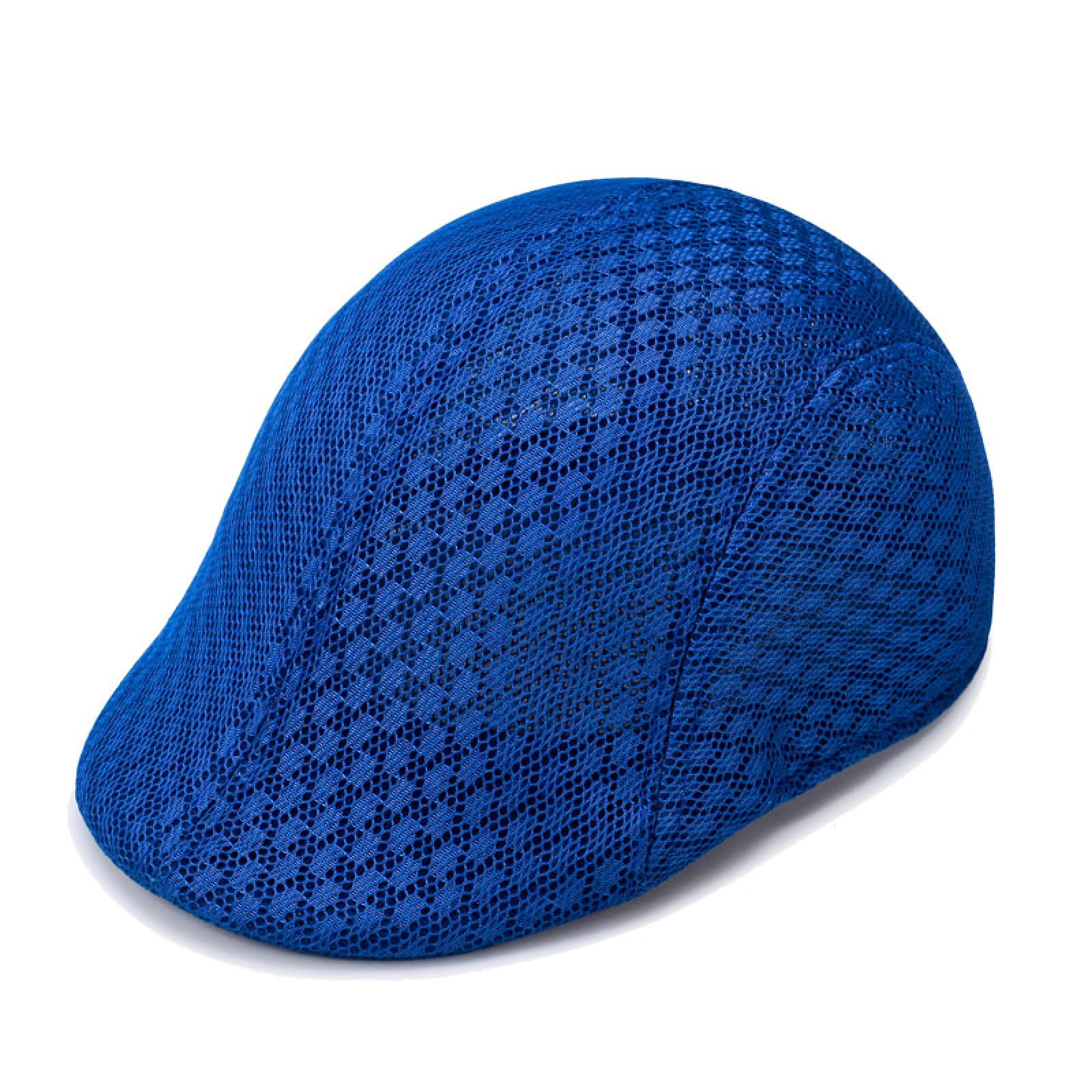 KIAZHAO Men's Summer Newsboy Hats - Breathable Mesh Golf Caps for Outdoor Activities, Casual Wear & Gatsby Style Fashion
