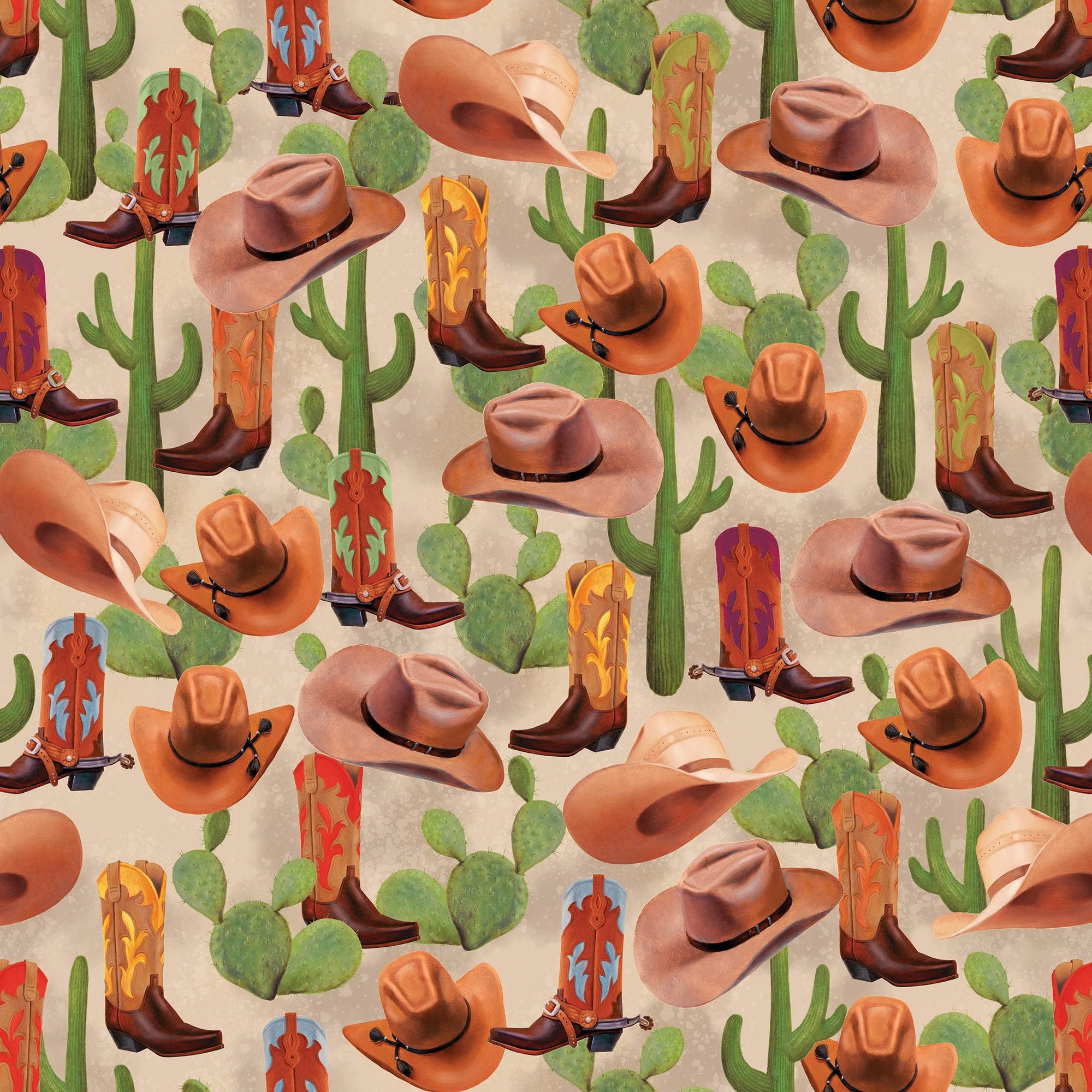 Jillson & Roberts Bulk Gift Wrap - 833 Feet x 24 Inches Cowboy Print Wrapping Paper for Everyday Gifts | Perfect for Birthdays, Weddings & Holiday Presents
