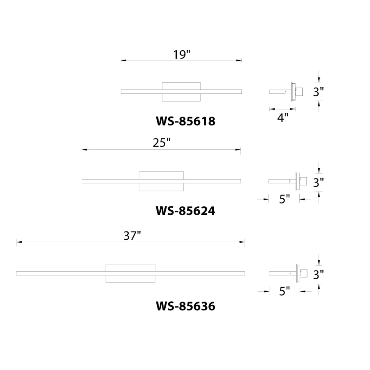 WAC Lighting DweLED 36-Inch LED Bathroom Vanity Light - 3500K Warm White, Black Finish - Perfect for Modern Bathrooms & Bedroom Vanity Areas