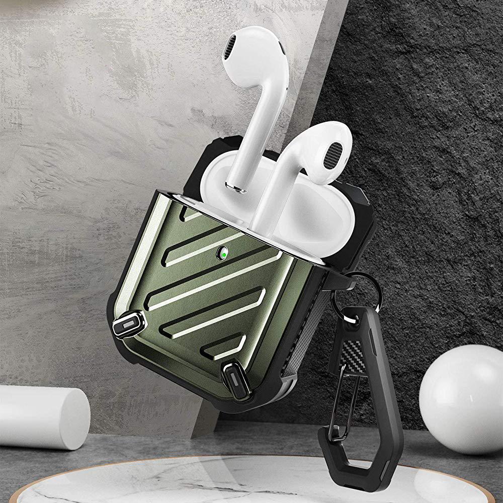 Apple AirPods 1 & 2 Unicorn Beetle Pro Rugged Case - Dark Green Protective Cover for Gym, Running & Outdoor Activities