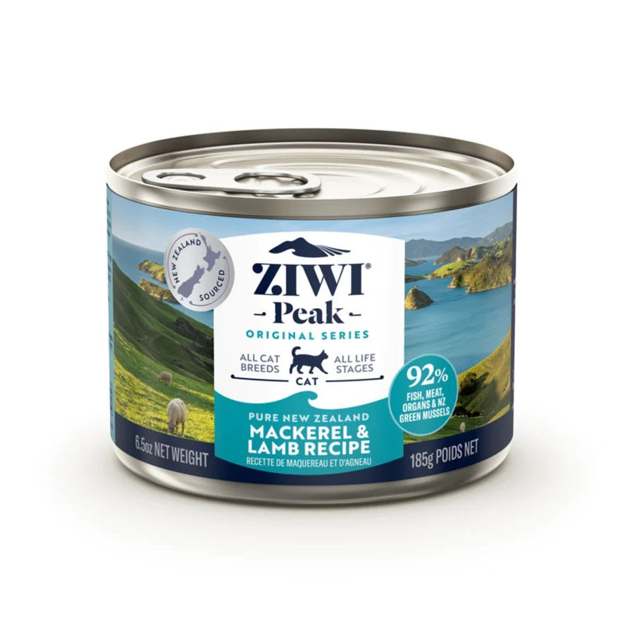 Ziwi Peak Mackerel & Lamb Wet Cat Food - Grain-Free, High-Protein Recipe for Adult Cats - Perfect for Indoor & Outdoor Cats, Picky Eaters & Sensitive Stomachs