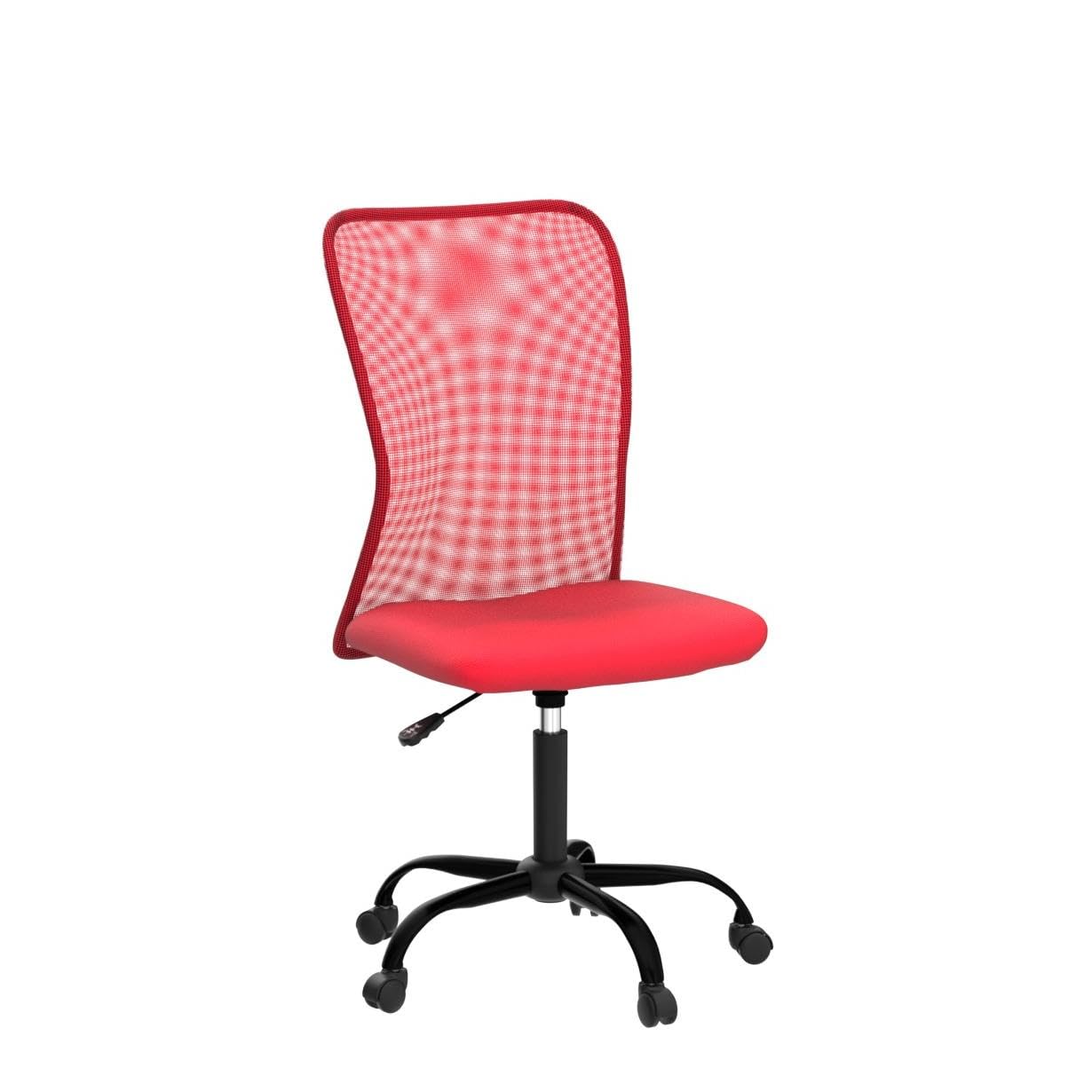 Ergonomic Mesh Office Chair with Adjustable Height & Lumbar Support - Modern Mid Back Computer Desk Chair for Women & Men - Perfect for Home Office, Gaming & Workspaces (Red)