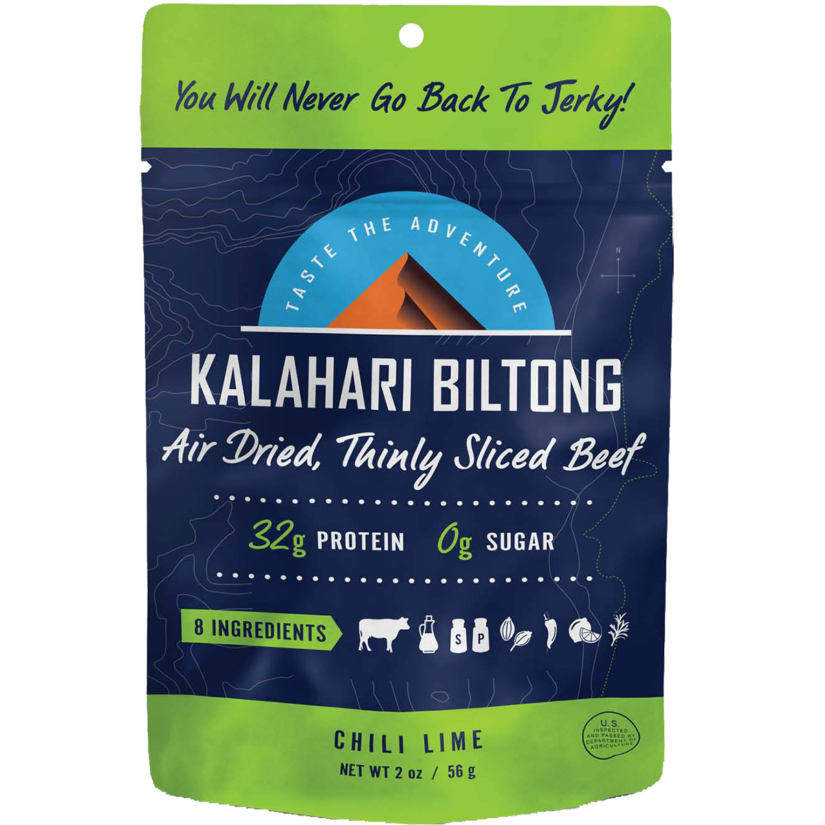 Premium 2Oz Kalahari Biltong - Authentic South African Beef Jerky | High-Protein Snack for Hiking, Camping & Road Trips