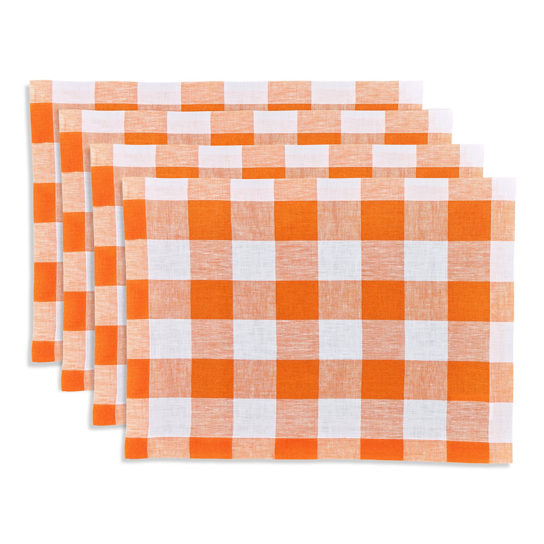 Buffalo Check Cotton Placemats Set of 4 - Rustic Farmhouse Table Decor for Dining Room, Kitchen, and Holiday Gatherings