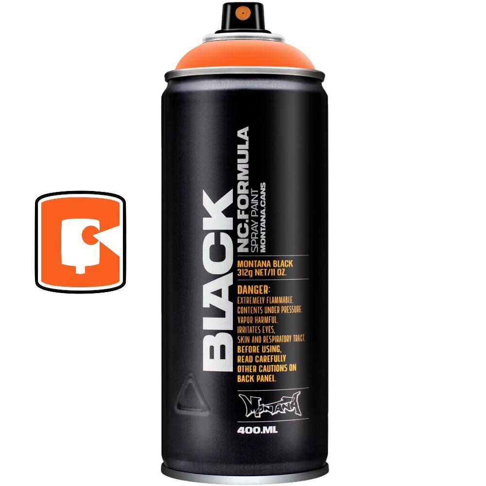 Montana Black 400ML Infra Orange Spray Paint - Premium Graffiti, Art & DIY Projects for Walls, Metal & Wood Surfaces
