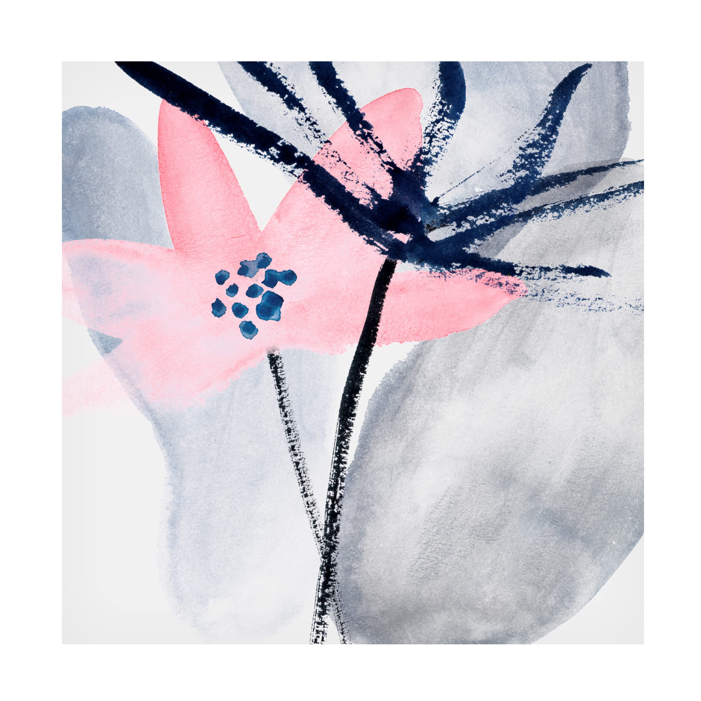 Trademark Fine Art 'Pink Water Lilies II' Canvas Wall Art by Melissa Wang - Elegant Floral Painting for Living Room, Bedroom & Office Decor